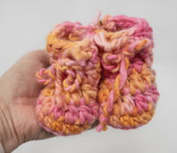 Hand Knit/Hand Painted KPFarm Baby Booties