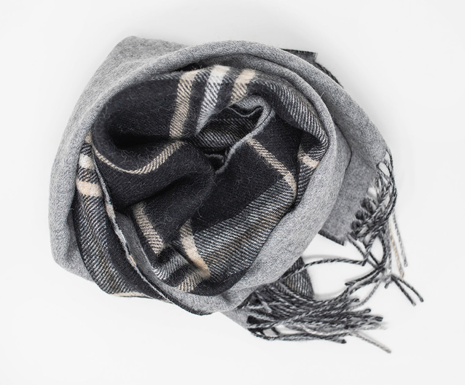 Double Faced Plaid Scarf