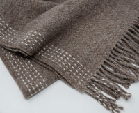 Multi Stitched ECO Scarf w/Twisted Fringes