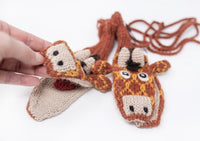 Giraffe Hand Knit Alpaca Mittens