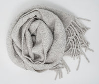 Undyed Alpaca Boucle Scarf