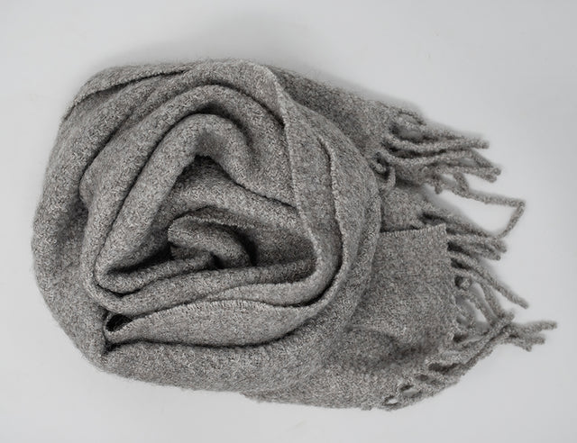 Undyed alpaca Boucle Scarf