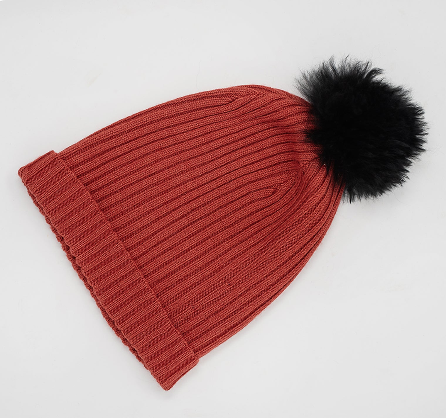 Pompom Solid Coloured Beanie