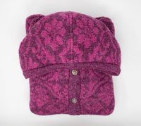 Women's Jacquard Hooded Cardigan
