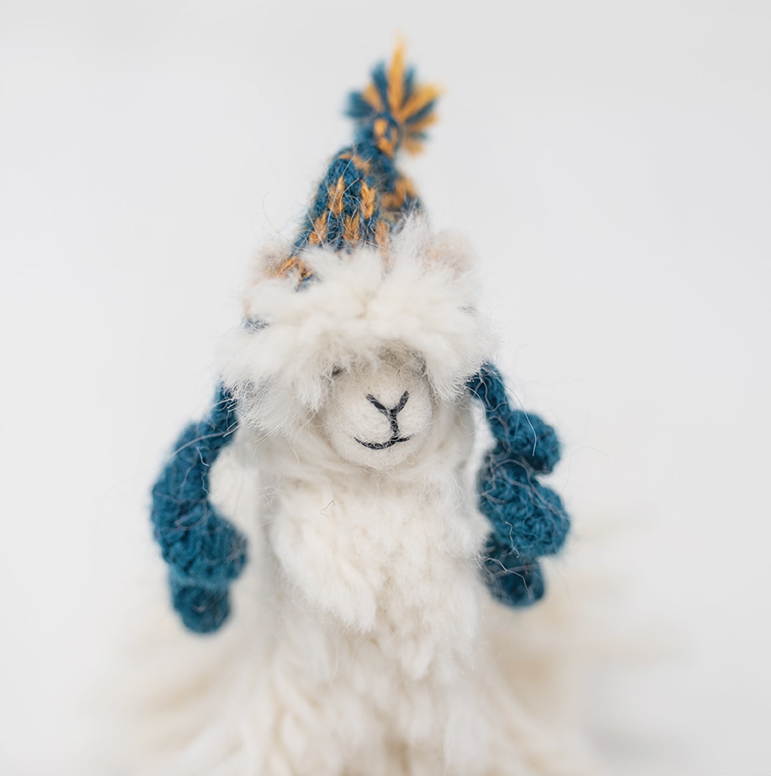 5.5" Felted Suri Standing Alpacas