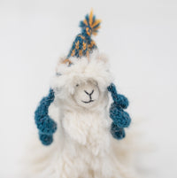 5.5" Felted Suri Standing Alpacas