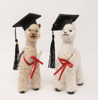 7" Felted Graduation Huacaya Alpaca Sculpture