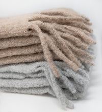 Alpaca Boucle Brushed Throw