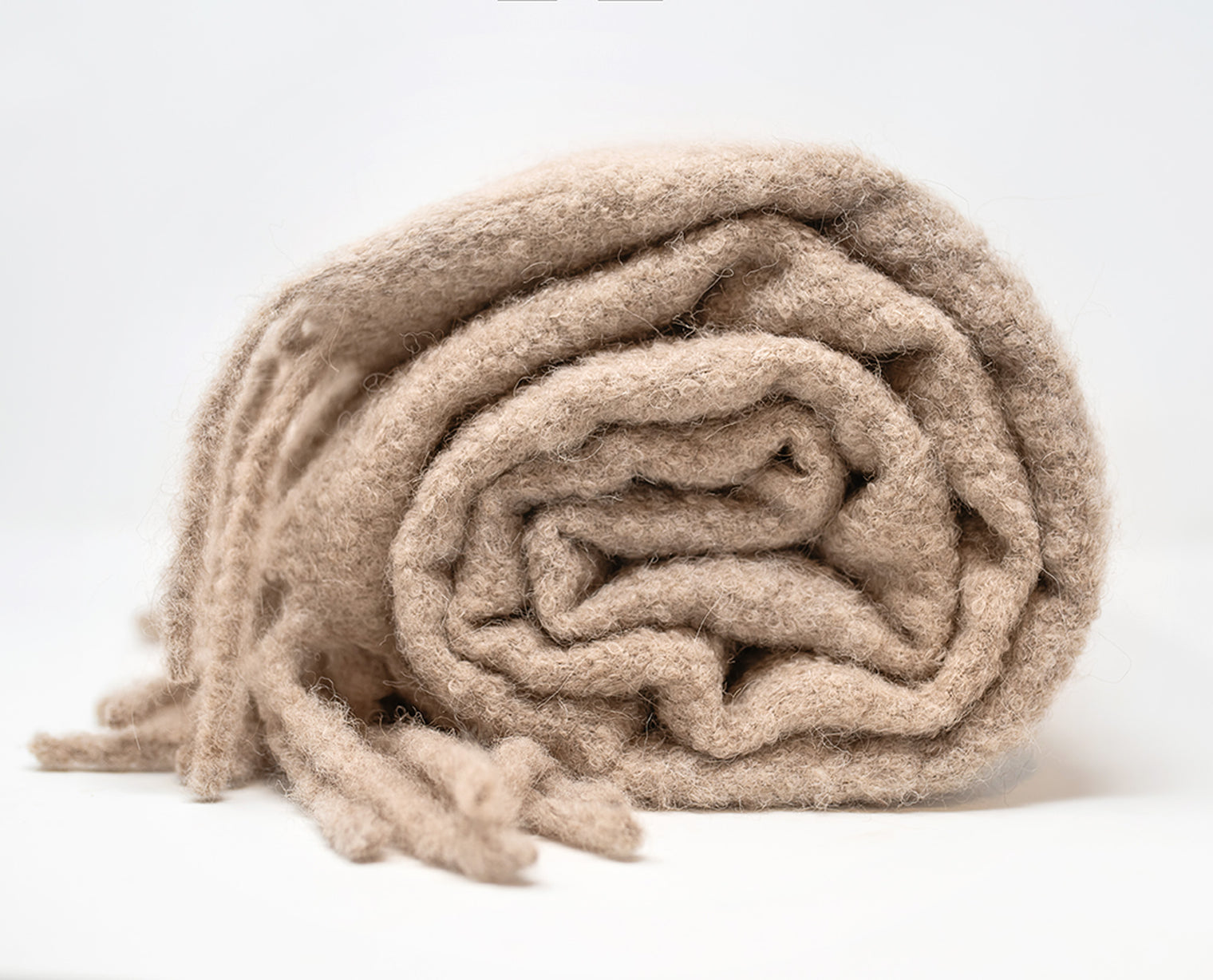 Alpaca Boucle Brushed Throw