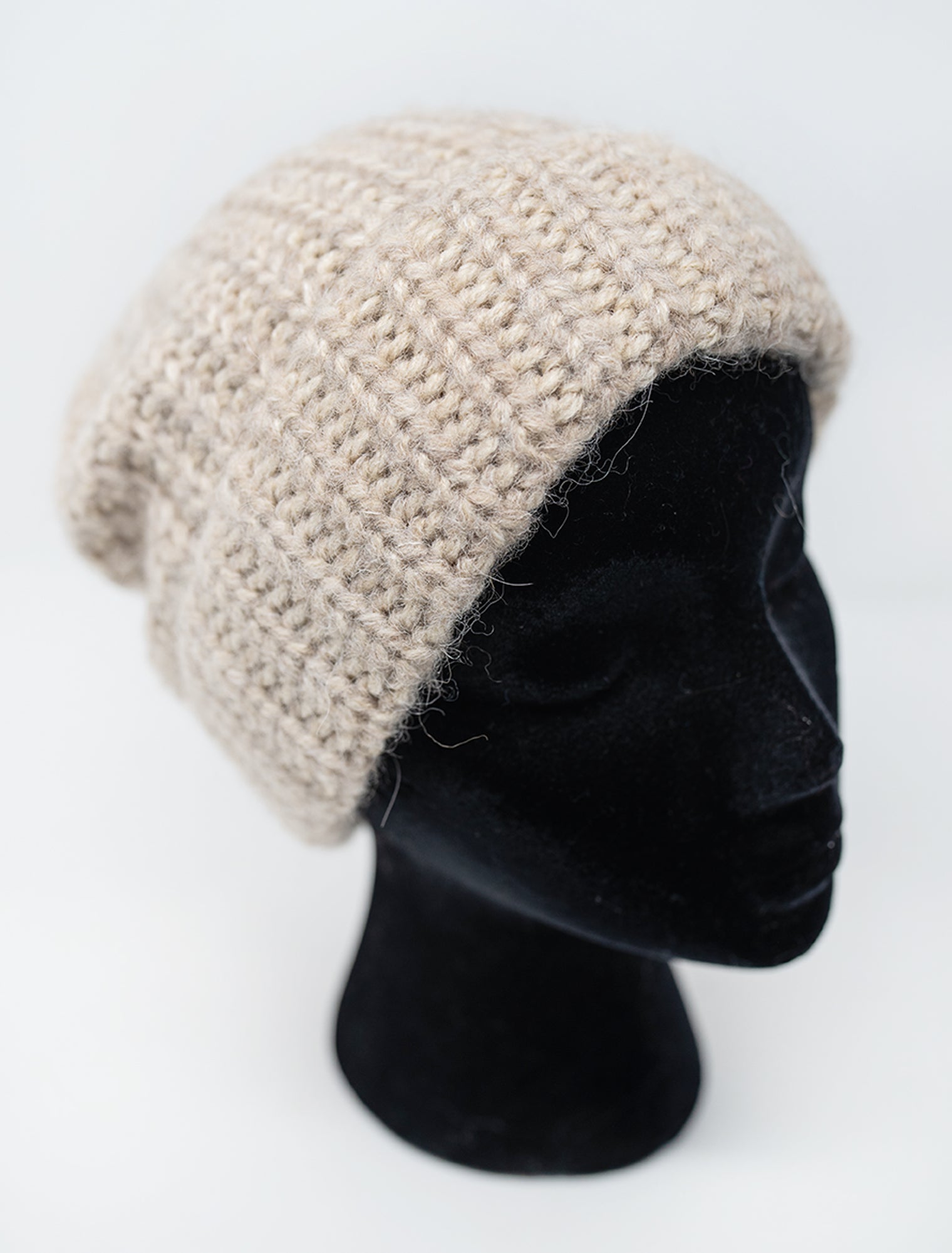 Knitted Alpaca Stitch Scarf & Hat Set