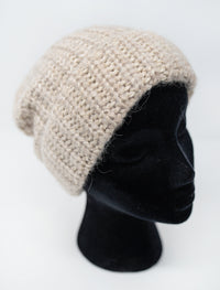 Knitted Alpaca Stitch Scarf & Hat Set