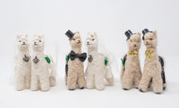 5.5" Felted Standing Alpaca Bridal Set