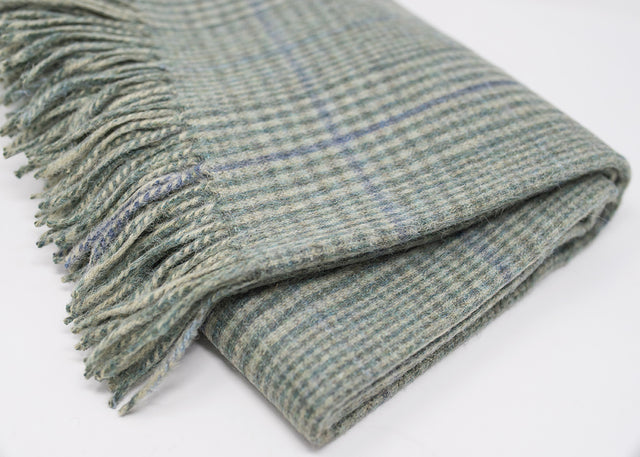 Recycled Check Large Alpaca Throw