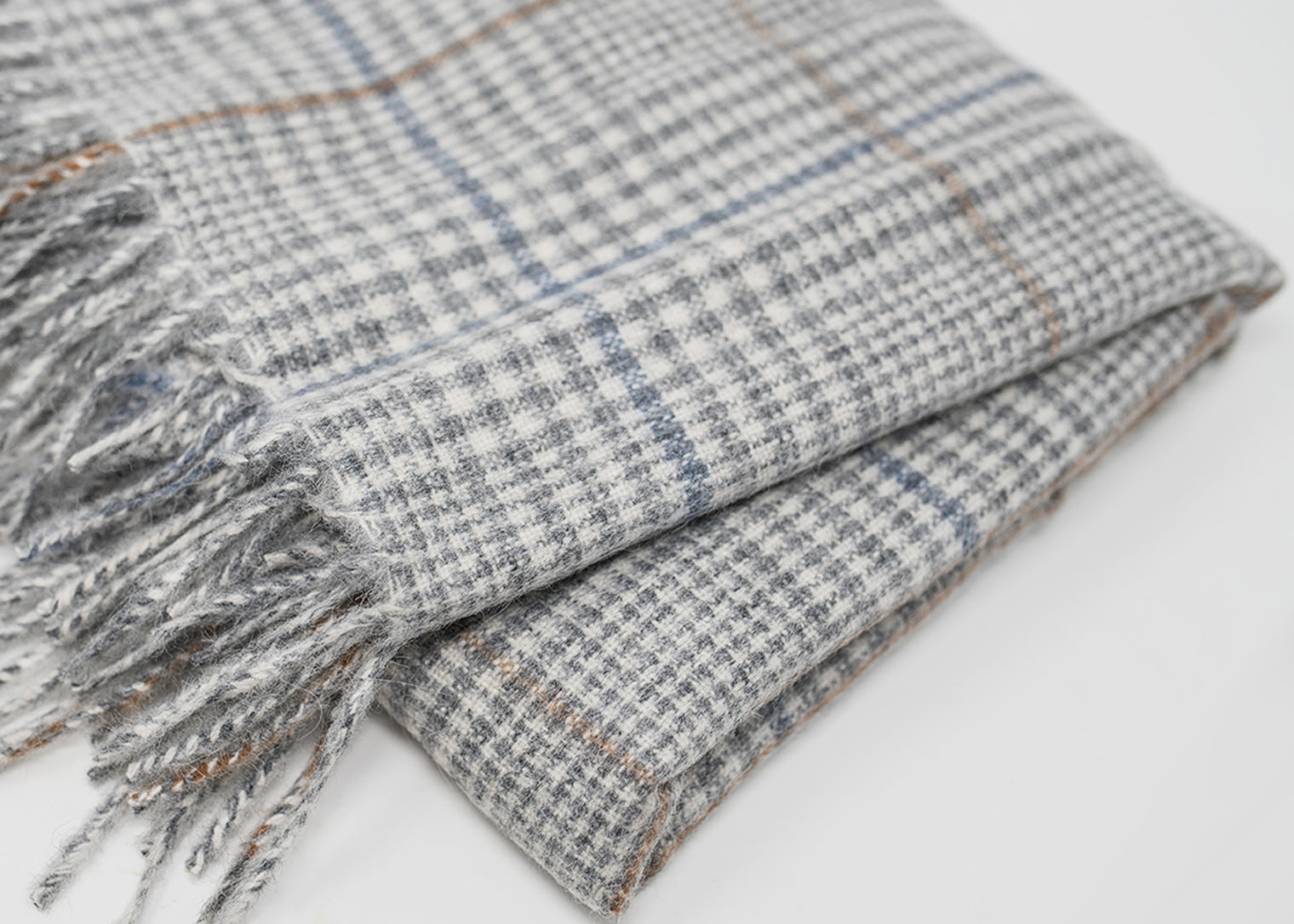 Recycled Check Large Alpaca Throw