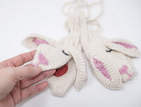 Bunny Hand Knit Alpaca Mittens