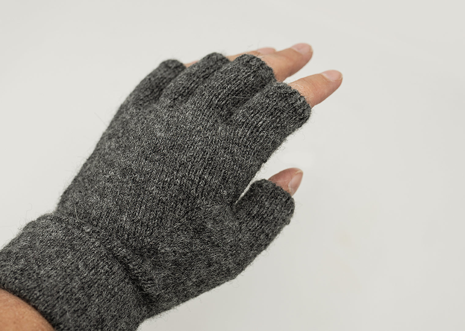 Knitted Alpaca Fingerless Gloves
