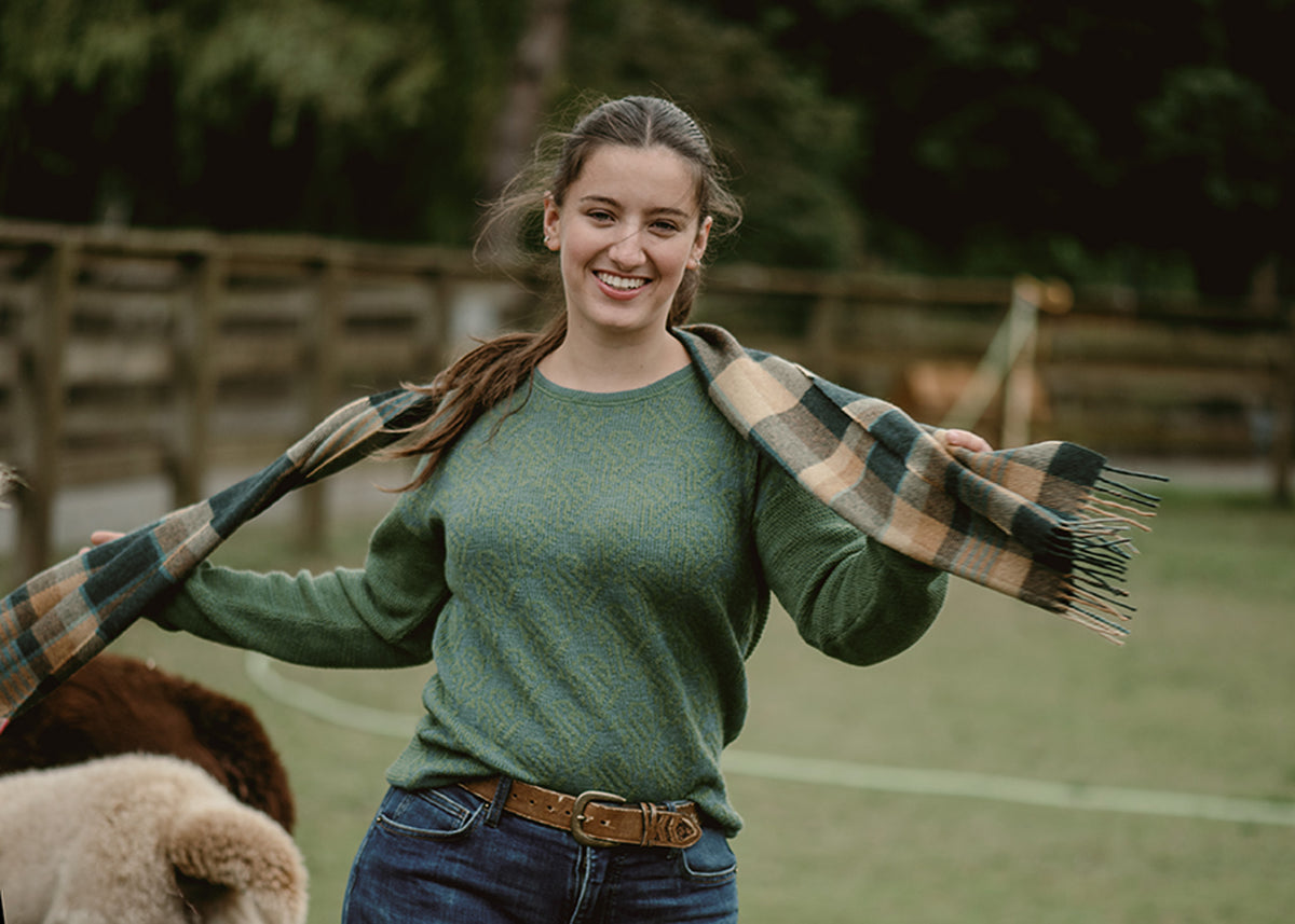 Checks Baby Alpaca Scarf