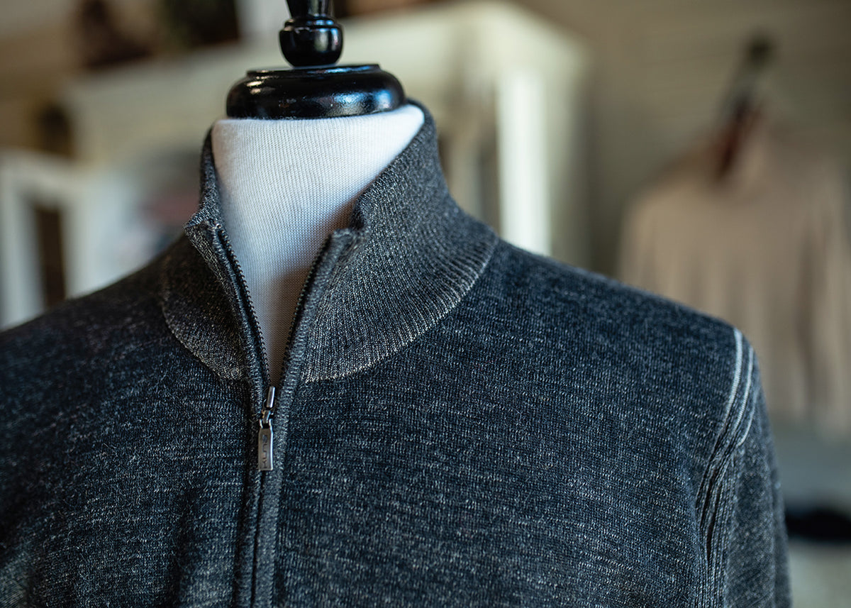 Chopin Quarter Zip Alpaca Sweater