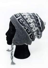 Chullo Hat with Braided Ear Flaps