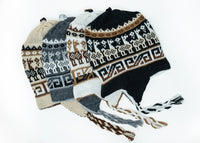 Chullo Hat with Braided Ear Flaps