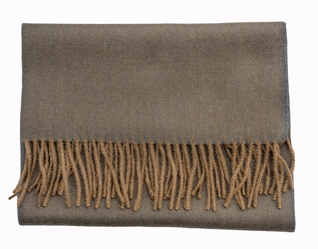 Premium Baby Alpaca Herringbone Scarf
