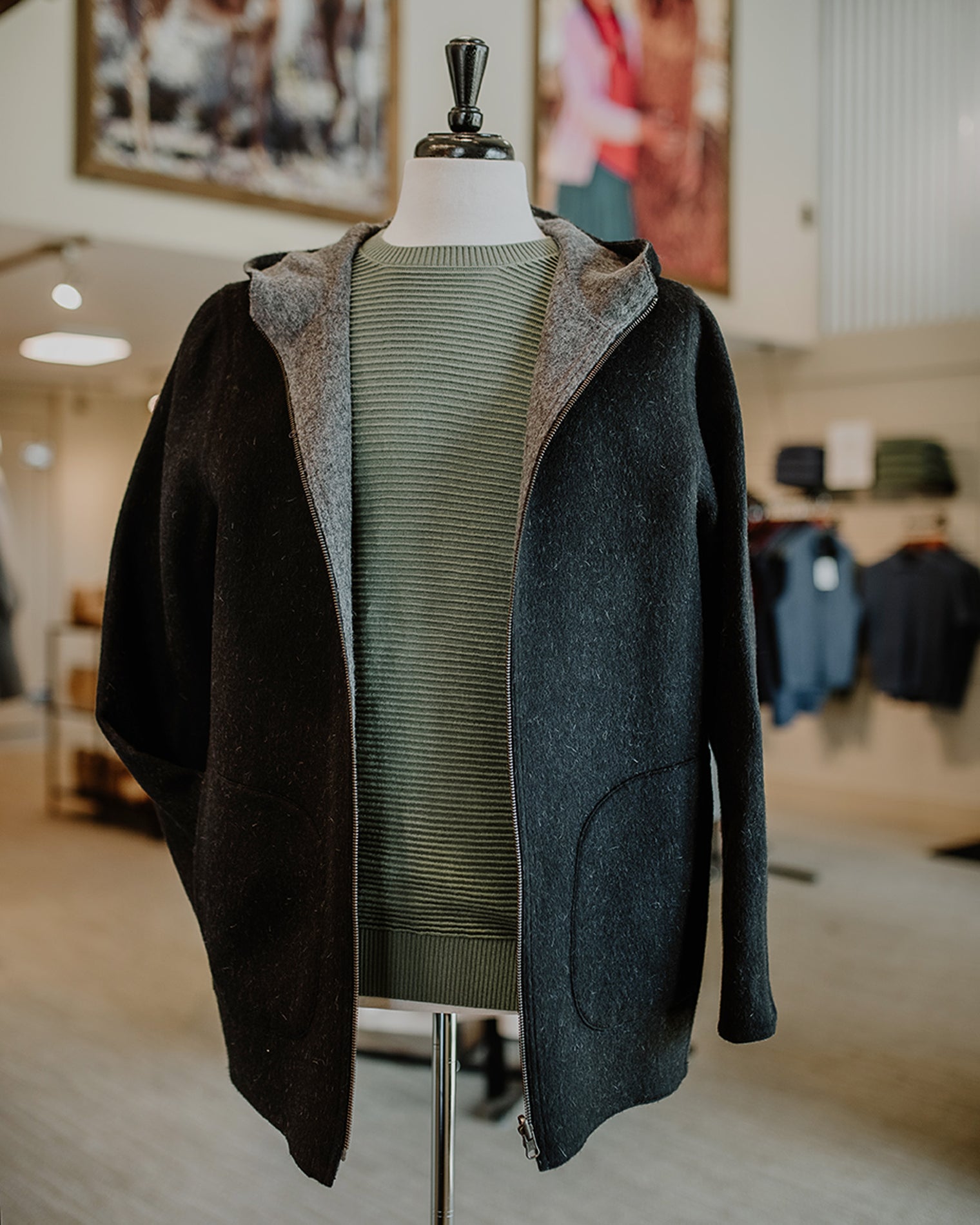 Men's Reversible Alpaca Jacket