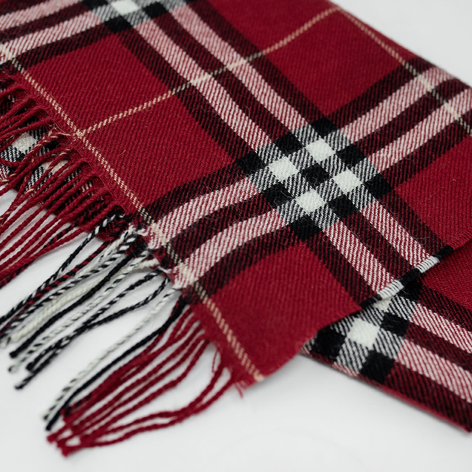 Plaid Baby Alpaca Scarf