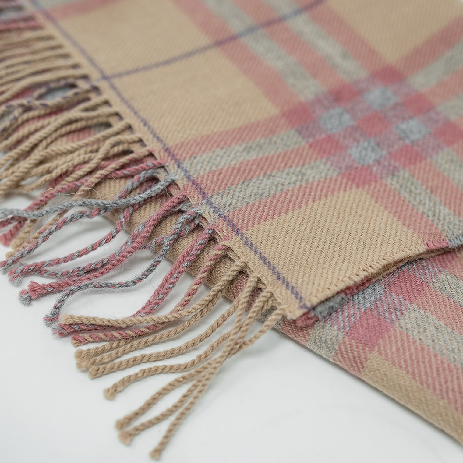 Plaid Baby Alpaca Scarf