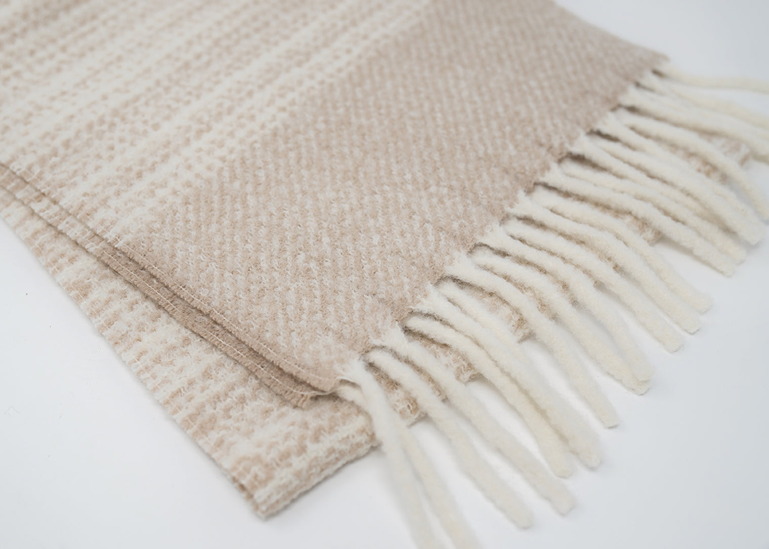 Striped Alpaca Boucle Scarf