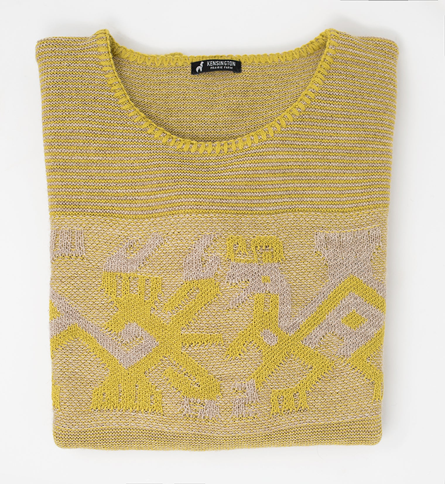 Ladies' Alpaca Pullover Sweater w/Motif Panel