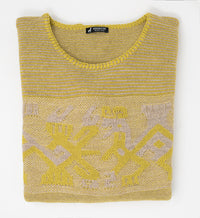 Ladies' Alpaca Pullover Sweater w/Motif Panel