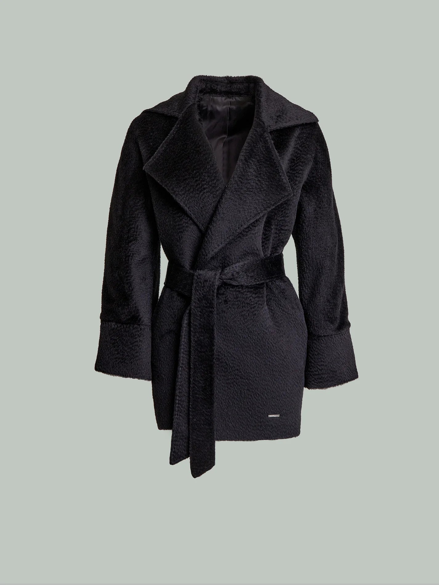 Yupiter Baby Suri Alpaca Wrap Coat Black