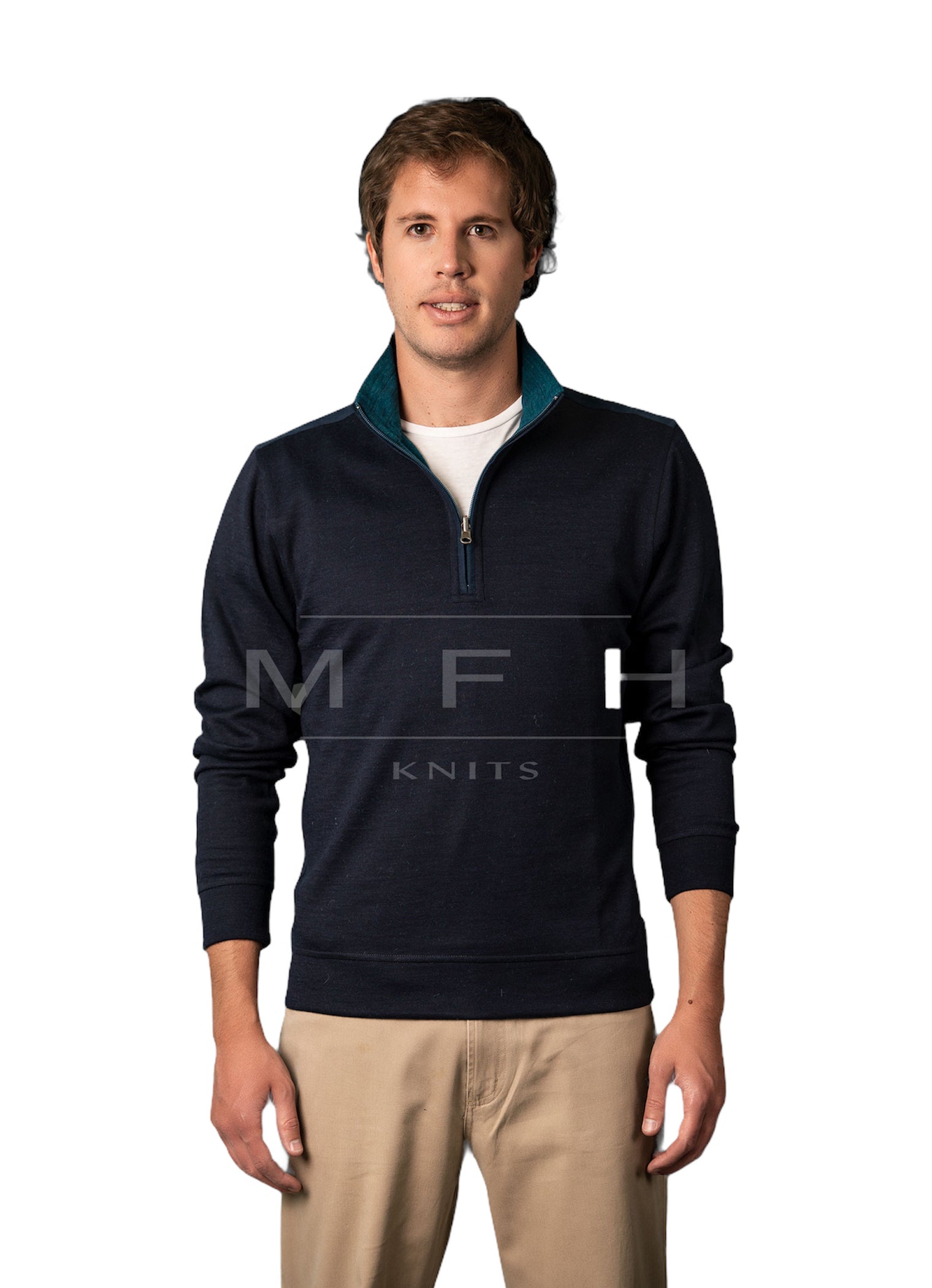 Men's 1/4 Zip Mock Sweater