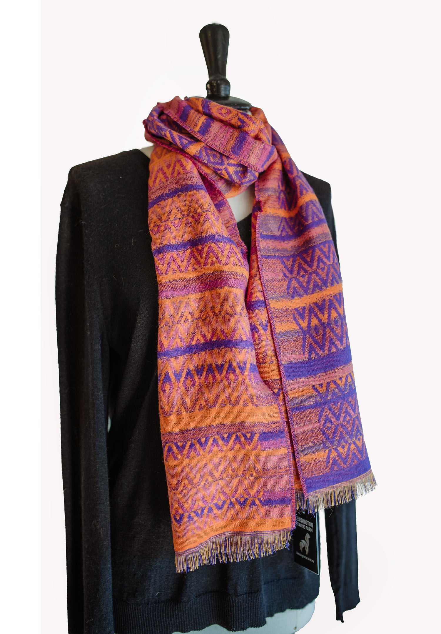 Baby Alpaca/Silk Ethnic Print Shawl