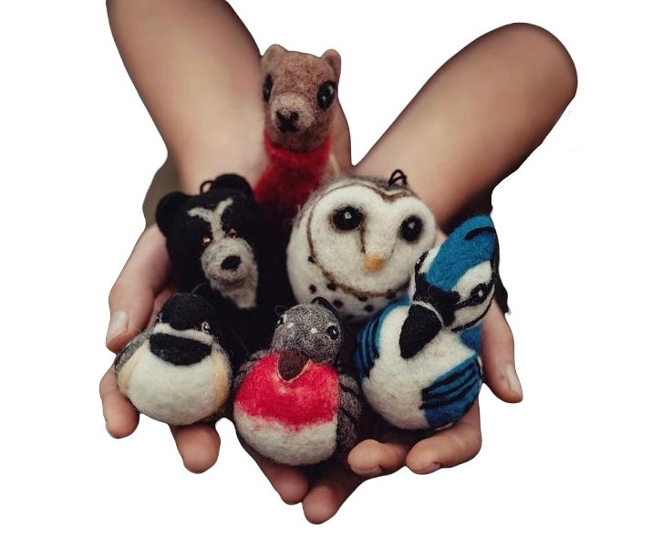 Spectacled Felted Animals