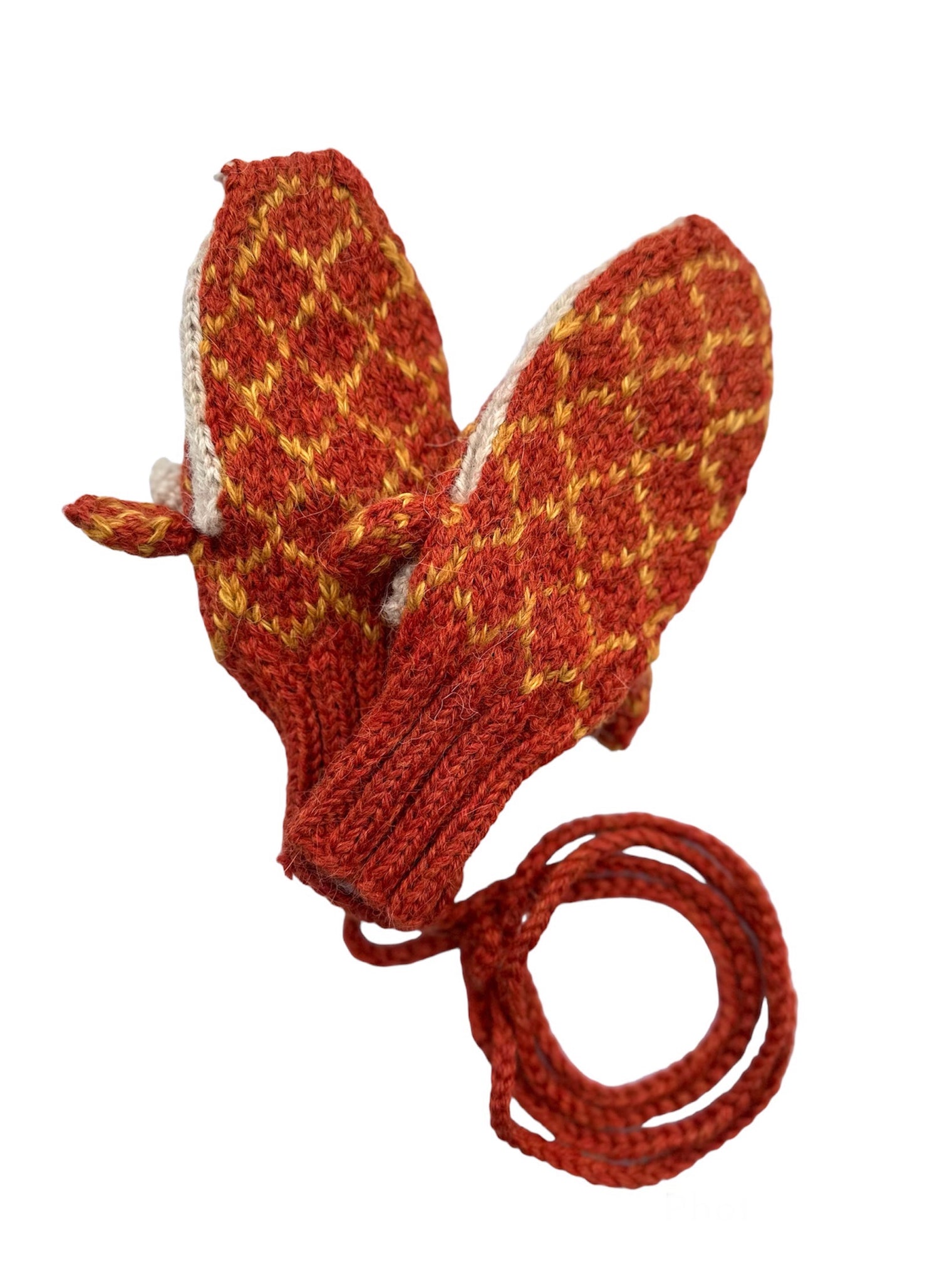 Giraffe Hand Knit Alpaca Mittens