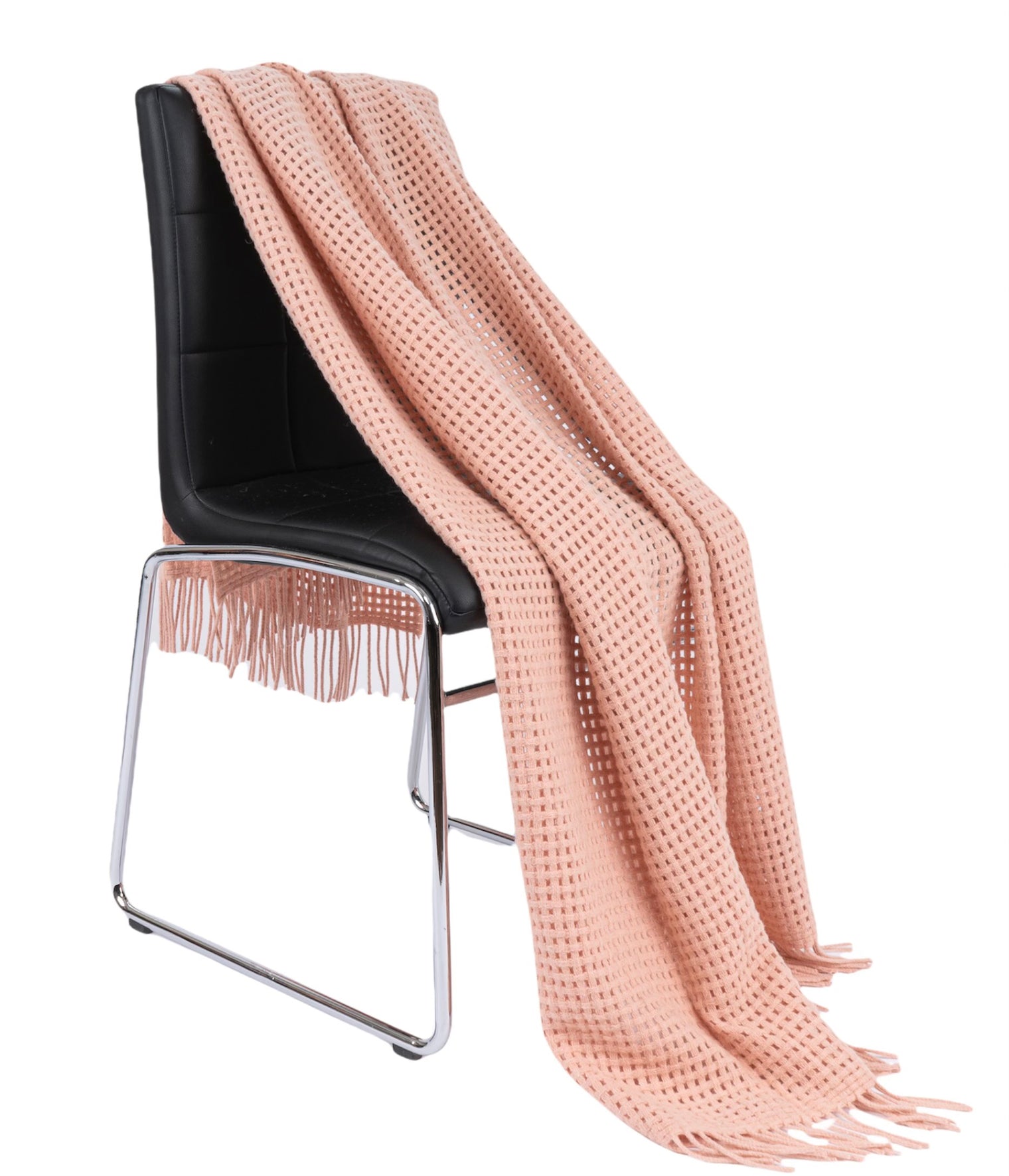 Alpaca Patterned Throw Blush