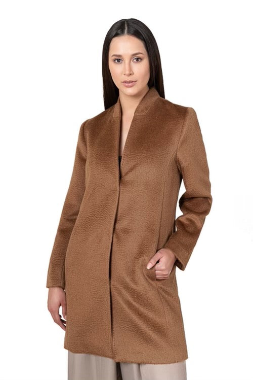 V-Neck Suri Alpaca Coat