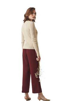 Alpaca Ribbed Cardigan Sweater