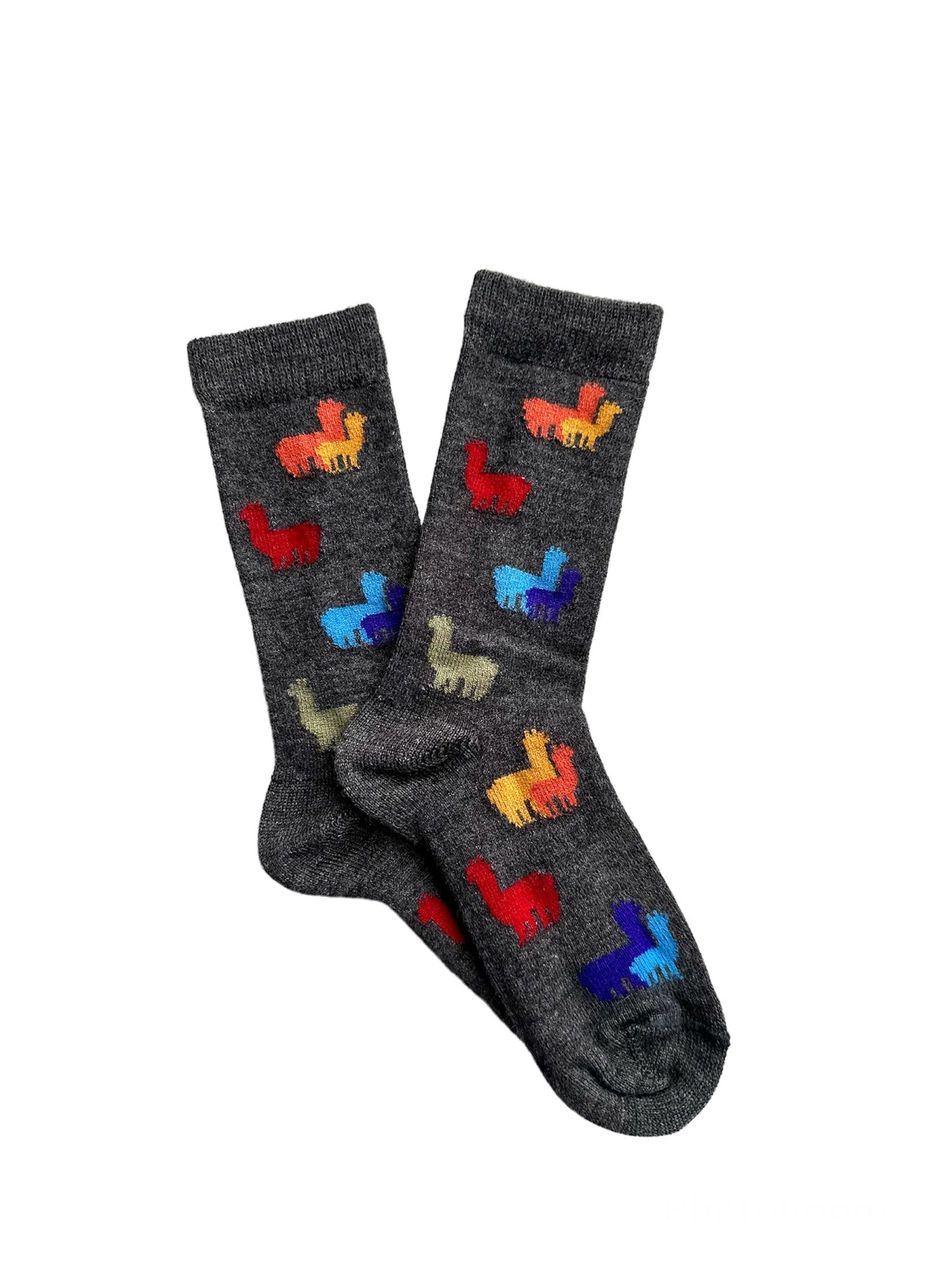 Kid's Alpaca Rainbow Herd Socks