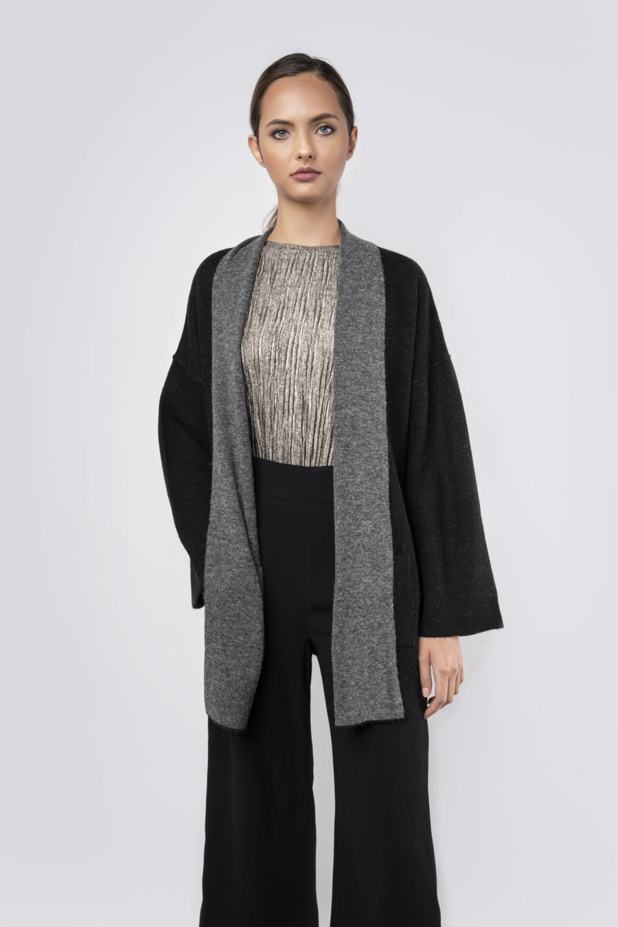 Reversible Alpaca Cardigan