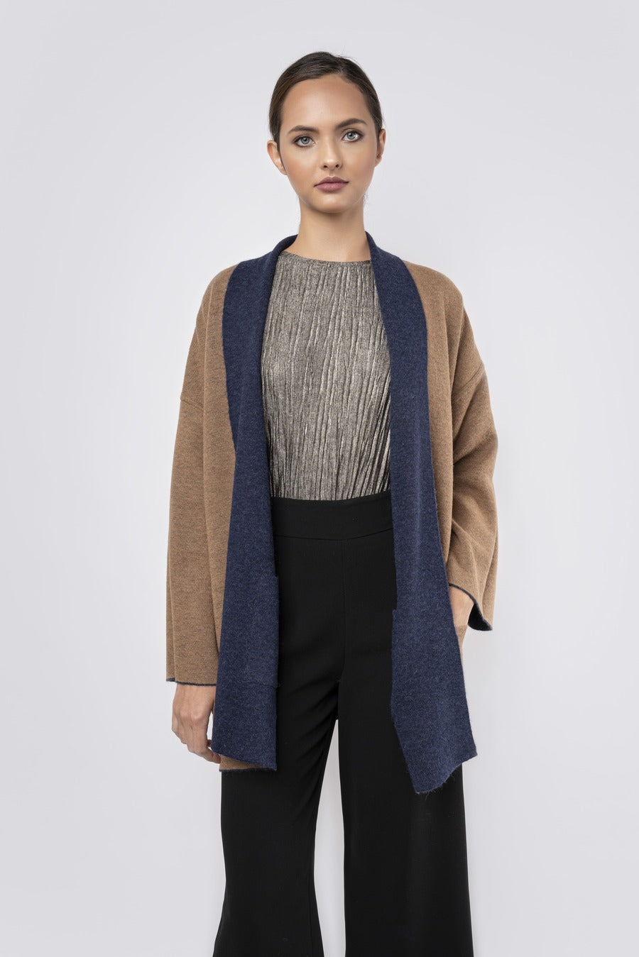 Reversible Alpaca Cardigan