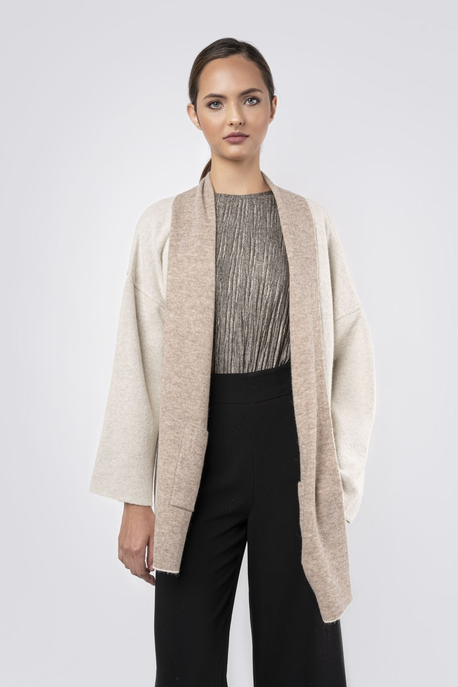Reversible Alpaca Cardigan