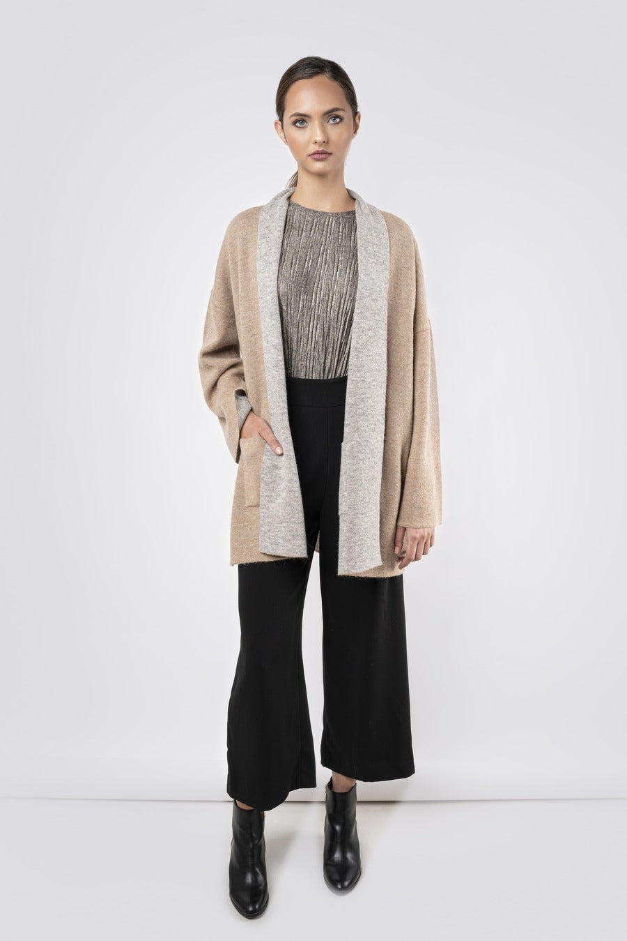 Reversible Alpaca Cardigan