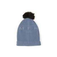 Pompom Solid Coloured Beanie