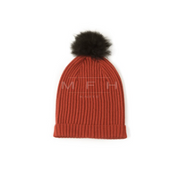 Pompom Solid Coloured Beanie