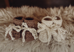 Hand Knit KPFarm Baby Booties