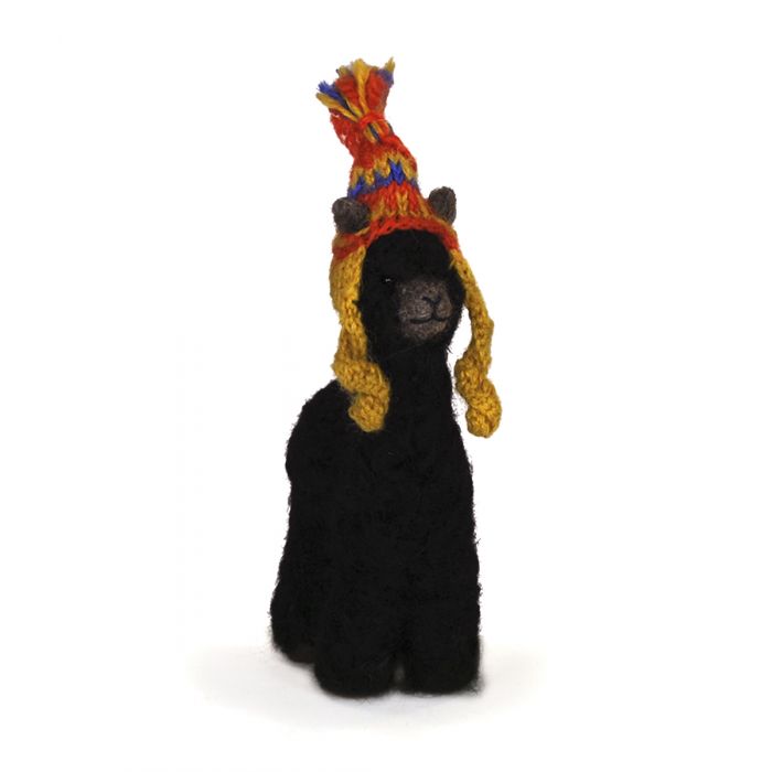 5.5" Felted Huacaya Standing Alpacas