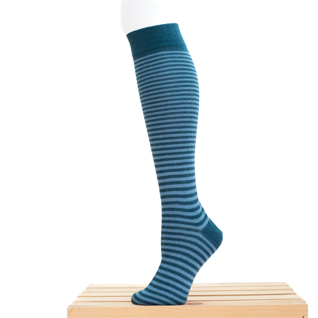 Alpaca Striped Knee Socks